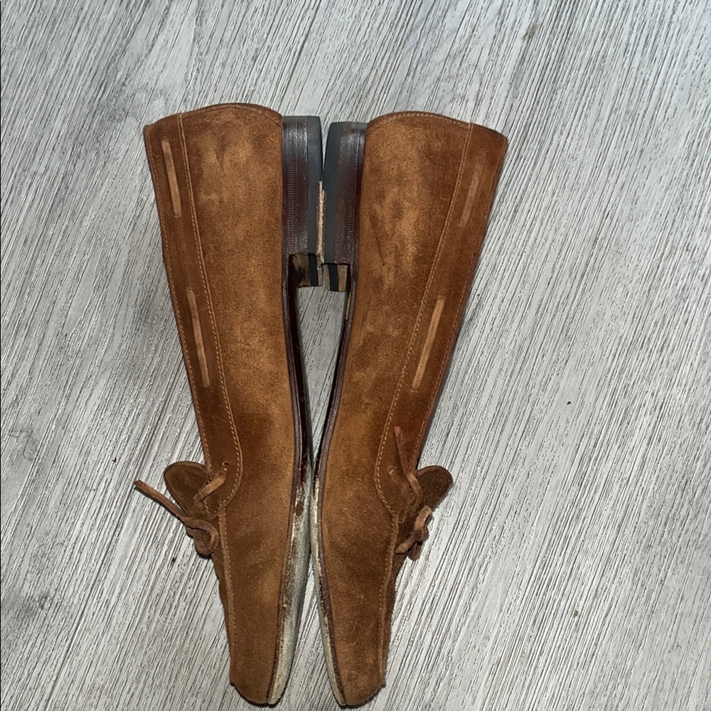 Ralph LaurenBrown Suede Loafers with Bow Detail - Picture 5 of 12
